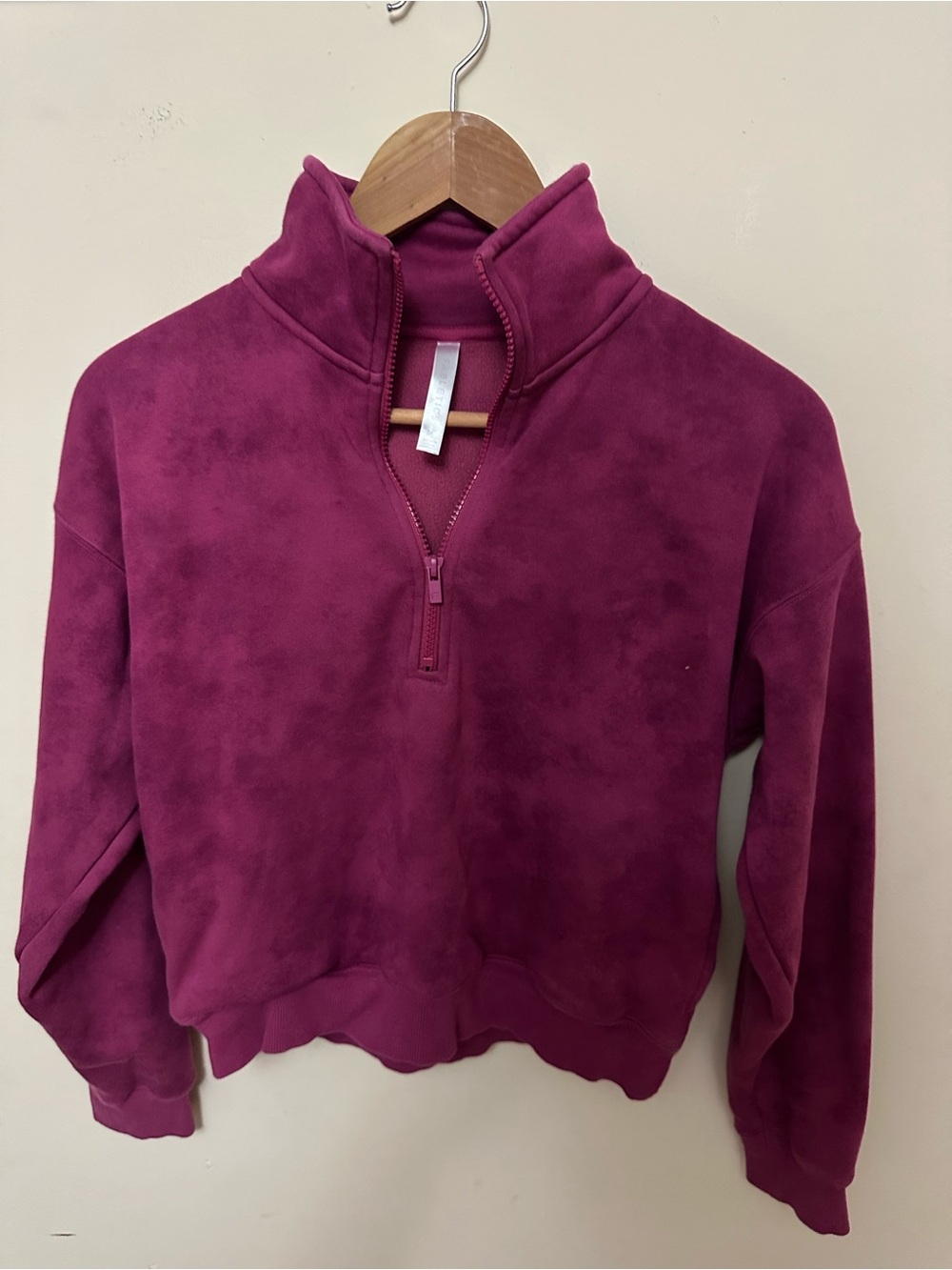 Fabletics Women's Half-Zip Pullover in Deep Berry